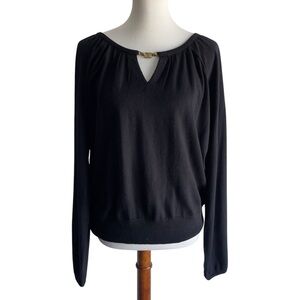 Tory Burch 100% cashmere gold key hole sweater XL